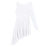 Robe de danse, patinage artistique, dentelle, ourlet asymétrique, justaucorps – Image 5