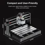 Fraiseuse CNC MINI 3018, machine de gravure et de découpe, 300x180x40mm, pour usage atelier ou domestique – Image 3