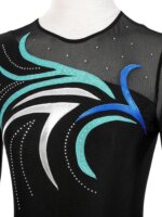Costume de patinage artistique, à manches longues, strass, justaucorps, performance sur scène – Image 6