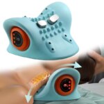 Oreiller de massage des cervicales, impulsions électriques, chauffant et vibration, rechargeable