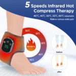 Appareils de massage pour les chevilles, avec coussin chauffant et vibration électrique, rechargeable – Image 4