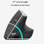 Souris verticale MX, sans fil 2,4 GHz, ergonomique, 6 boutons, 1600 DPI – Image 2