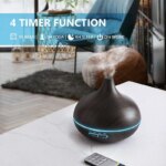 Diffuseur de parfum d’ambiance avec LED 550 ml, humidificateur d'air avec télécommande, USB – Image 5