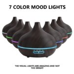 Diffuseur de parfum d’ambiance avec LED 550 ml, humidificateur d'air avec télécommande, USB – Image 2