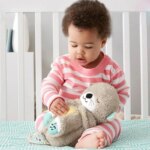 Peluche de loutre mignonne et apaisante, avec lumière, pour apaiser l’anxiété, 30 cm – Image 3