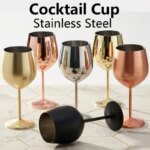 Verre à cocktail en acier inoxydable 304, 500 ml, durable – Image 2