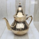 Théière en cuivre avec motif, de 550 à 1600 ml, fabrication artisanale
