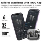 Écouteurs intra-auriculaires sans fil Crystal Pods, Bluetooth 5.4, Micro ENC AI, ANC, appels clairs avec étui transparent – Image 2