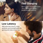 Écouteurs intra-auriculaires sans fil Crystal Pods, Bluetooth 5.4, Micro ENC AI, ANC, appels clairs avec étui transparent – Image 4