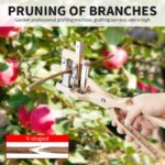 Sécateur de greffage professionnel avec lame en SK5 et manche en alliage d'aluminium, outil de coupe précis pour greffes et élagage des arbres fruitiers – Image 3