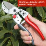 Ciseaux d'élagage avec poignée antidérapante et revêtement PTFE pour jardinage et taille des arbres fruitiers – Image 3