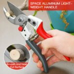 Ciseaux d'élagage avec poignée antidérapante et revêtement PTFE pour jardinage et taille des arbres fruitiers – Image 2