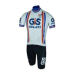 Ensemble Maillot Cyclisme Rétro, Cuissard à Bretelles avec Coussin 9D, Style Équipe Classique – Image 10