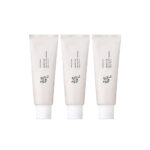 Lot de 3 Beauty of Joseon Relief Sun SPF50+ PA++++, protection UV, éclat & hydratation, écran solaire hydratant au riz et probiotiques, 3 x 50 ml