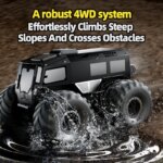 Voiture télécommandée 4x4 amphibie, double Contrôle 2.4G, Tout-Terrain & Étanche, démo Automatique & Drift 360° – Image 2