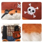 Peluche renard pirate 30 cm, coton PP doux – Image 6