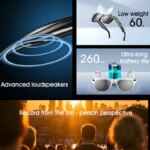 Lunettes intelligentes 8k hd, Caméra 100MP, Bluetooth 5.3, Batterie 260mAh, Assistant vocal – Image 5