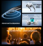 Lunettes intelligentes 8k hd, Caméra 100MP, Bluetooth 5.3, Batterie 260mAh, Assistant vocal – Image 3