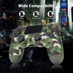 Manette sans fil Bluetooth, Compatible PS4 / PC / Android, Pavé tactile, LED & gâchettes précises – Image 3