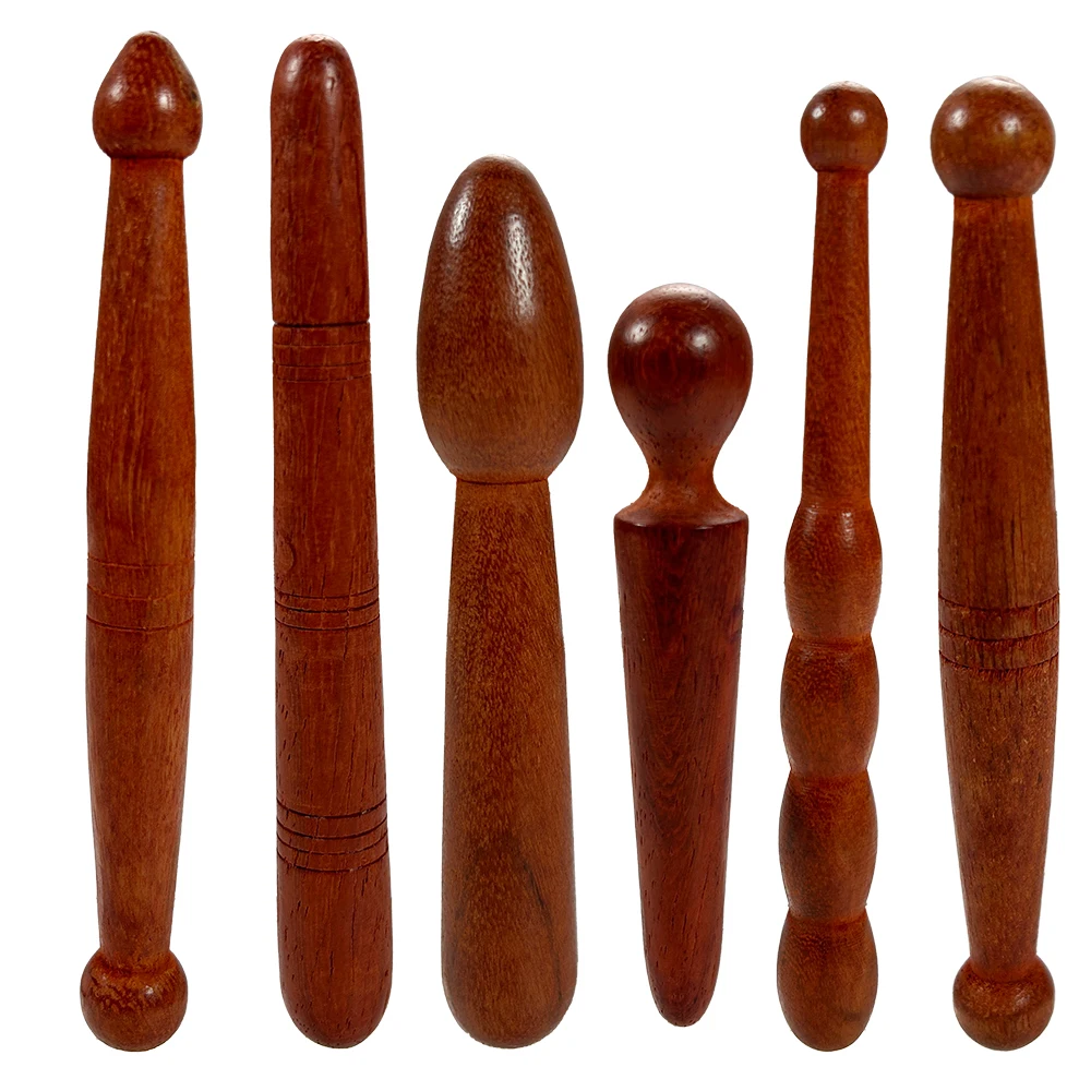 Bâton de massage en bois pour réflexologie – Pieds, mains, dos et visage